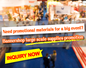 Need promotional materials for a big event? Bannershop large scale supplies promotion