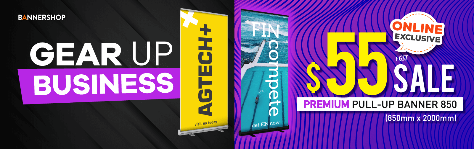 Retractable Pull Up Banners & Custom Wide Pull Up Banners Australia