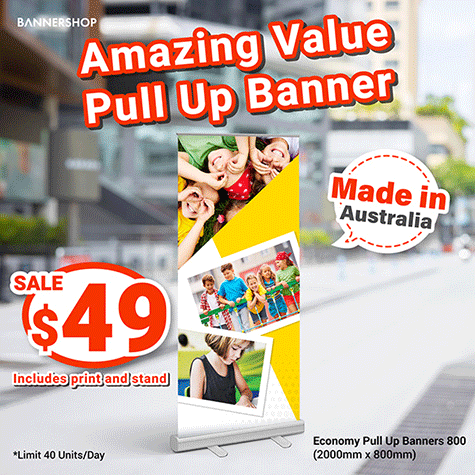 $39 and $49 Pull Up Banner